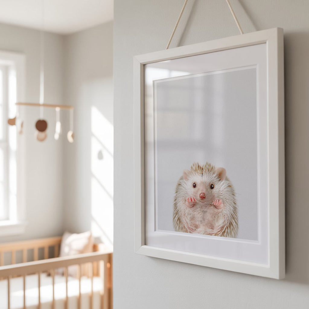 BABY HEDGEHOG • Cute Nursery Wall Art • Baby Animals Art Print