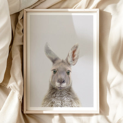 BABY KANGAROO • Animal Wall Art • Nursery Animal Print
