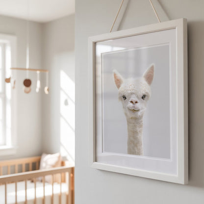 CUTE ALPACA • Animal Wall Art Print • Gentle Nursery Décor