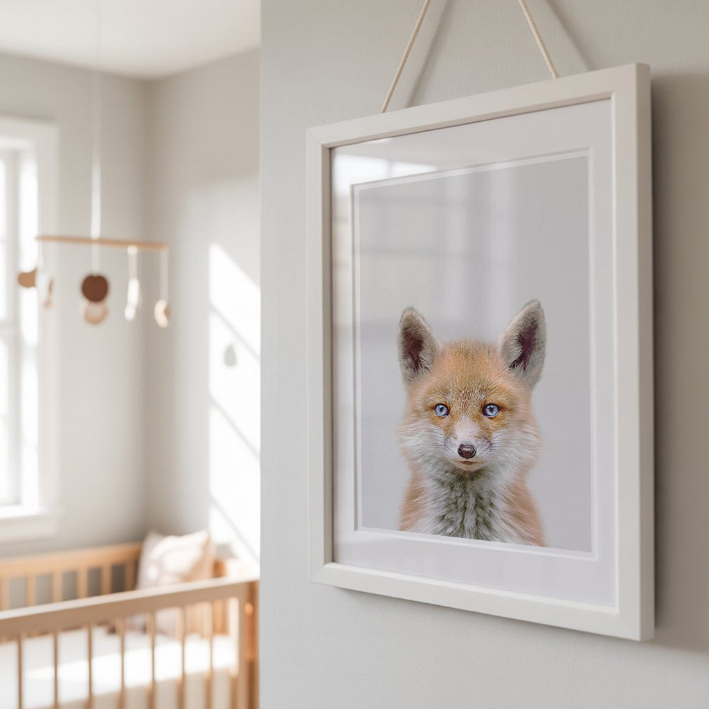 Fox Nursery Print - Playful Woodland Animal Artwork for Nurseries