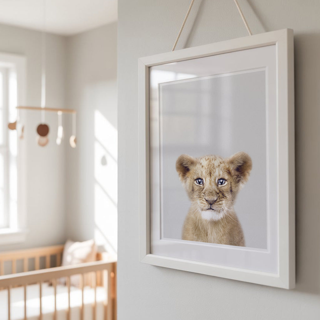 BRAVE LION CUB • Safari Nursery Wall Art • Baby Animals Art Print