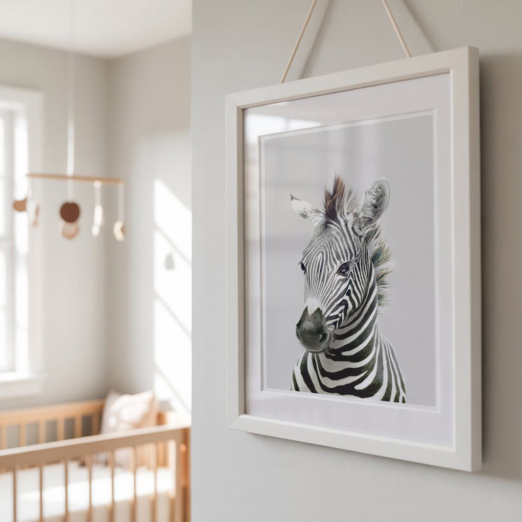 BOLD ZEBRA • Nursery Wall Art • Safari Animals Art Print