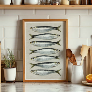 Sardine Décor Print – Contemporary Kitchen Wall Art