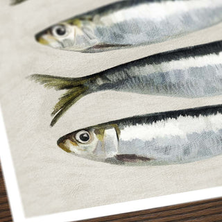 Sardine Décor Print – Contemporary Kitchen Wall Art