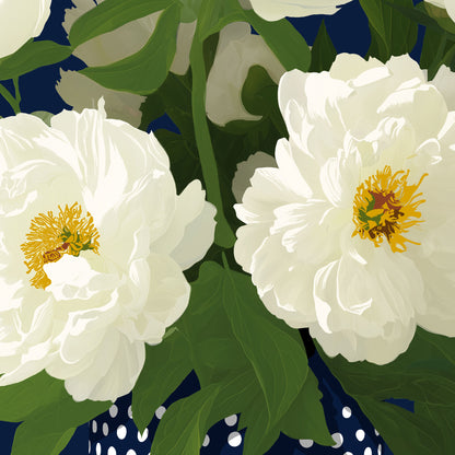 WHITE PEONIES • Art Print