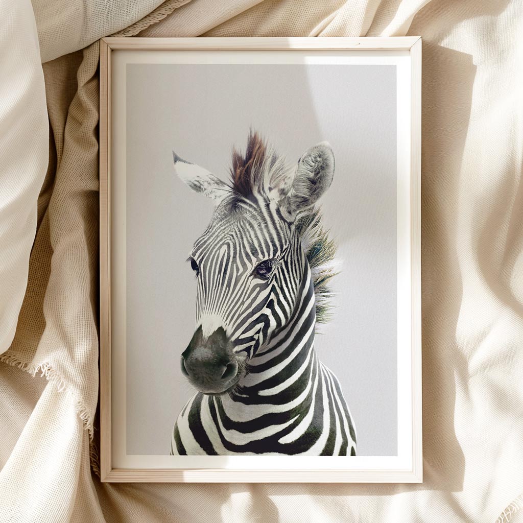 BOLD ZEBRA • Nursery Wall Art • Safari Animals Art Print